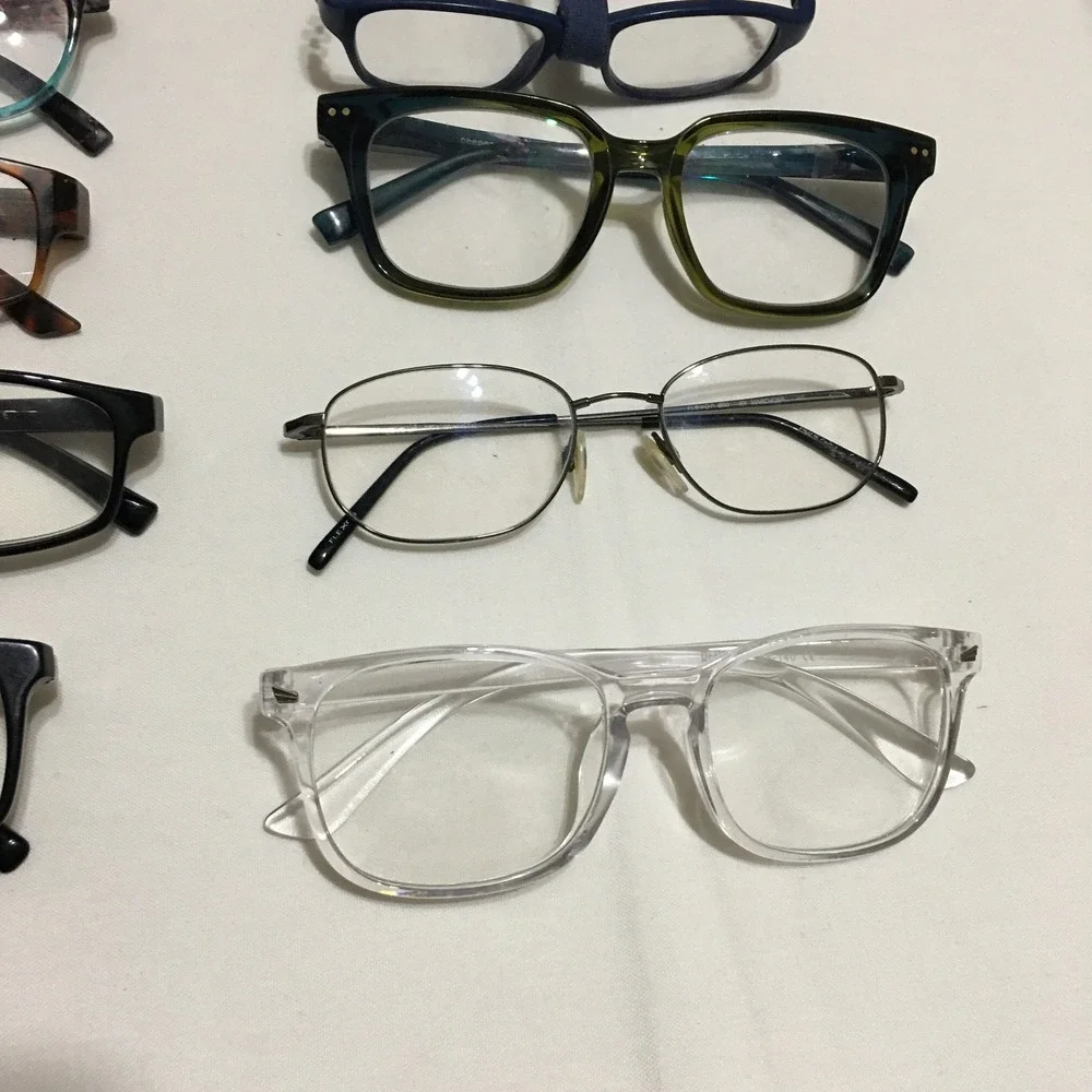 Lot of 26 Unbranded Eyeglasses Frames Unisex Mixed Multicolor Assorted Shapes